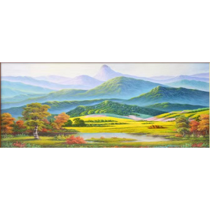 Painting core-landscape painting with a backer landscape oil painting  100X40CM