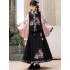 Thickened Ming-style Hanfu Vest with Modified Horse-face Skirt Set – Autumn & Winter Thickened Ming-style Hanfu Vest with Modified Horse-face Skirt Set – Autumn & Winter