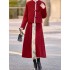 Chinese-Style Red Padded Jacket and Skirt Set with Frog Buttons Chinese-Style Red Padded Jacket and Skirt Set with Frog Buttons