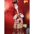 Auspicious Han Suit Women's Ming Dynasty Square Neck Plush Thickened Autumn and Winter Suit