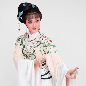 Traditional Chinese Opera Female Lead Silk Costume for Stage Performance