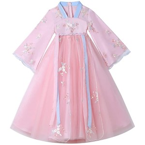 Fairy clothes such as Hanfu princess dress pink costume for girls 4-16 years old