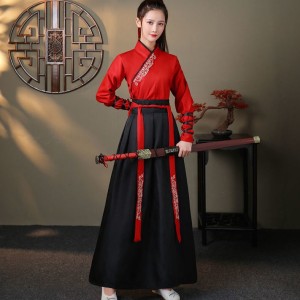 Wuxia-style hanfu female performance costume, suitable for ancient female fan dance and adult performances