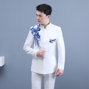 Men's Chinese-style ceremonial dress for performances in Zhongshan suit style