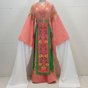 Dan-style costume with chrysanthemum embroidery and beaded tassels for theatrical performances
