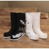 Han Style Men's Boots, Curved Toe Long Boots, Ancient Style Bow Boots, COS Ethnic Style Boots