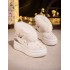 Winter New Women's Height-Boosting Embroidered Fleece-Lined Short Boots, Vintage Hanfu Snow Boots