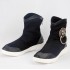 Chinese Style Lion Head High-Top Vintage Men's Boots - Canvas Martin Boots