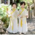 Boys and Girls Spring and Autumn Long Sleeve Traditional Tang Suit Performance Costume