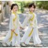 Boys and Girls Spring and Autumn Long Sleeve Traditional Tang Suit Performance Costume