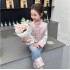 Girls' Spring and Autumn New Chinese Style National Wind Two-Piece Jeans Set