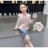 Girls' Spring and Autumn New Chinese Style National Wind Two-Piece Jeans Set