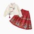 Panda Embroidered Mamian Skirt Set