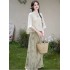 Hanfu-Inspired Summer Women's Two-Piece Set | New Chinese Style Daily Workwear Outfit