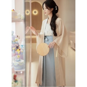 Song Dynasty Style Lightweight Tencel Jacquard Skirt Hanfu for Women Summer Edition