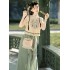 New Chinese Style Daily Hanfu Element Top and Lantern Pants Spring/Summer Set