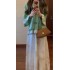 New Chinese Style Zen-Inspired Women's Spring Two-Piece Set with Panku Coat and Midi Skirt