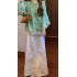 New Chinese Style Zen-Inspired Women's Spring Two-Piece Set with Panku Coat and Midi Skirt