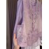 New Chinese-style Jacquard Embroidered Purple Sun Protection Vest and Shirt Set for Women