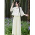 New Chinese Style Embroidered Round Neck Two-Piece Set Women's Tang Suit Summer Modified Hanfu