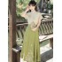 Modern Hanfu-Inspired Shirt & Midi Horse-Face Skirt Set – New Chinese Style Outfit