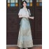 Modern Hanfu Two-Piece Set – Short Sleeve Shirt & Horse-Face Skirt, Elegant Daily Wear
