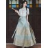 Modern Hanfu Two-Piece Set – Short Sleeve Shirt & Horse-Face Skirt, Elegant Daily Wear