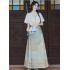 Modern Hanfu Two-Piece Set – Short Sleeve Shirt & Horse-Face Skirt, Elegant Daily Wear