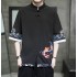 Men's Chinese Style Linen Embroidered Short Sleeve Shirt