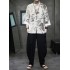 Men's Summer Ice Silk Tang Suit Shirt – Loose Fit Chinese Style with Retro Frog Buttons