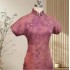 High-end Silk Xiangyunsha Handcrafted Full-Open Qipao