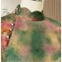 High-End Silk Xiangyun Fabric Handmade Sleeveless Retro Qipao