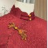 High-End Mulberry Silk Handmade One-Piece Qipao with Full Front Opening