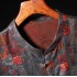 Men’s Silk Chinese Tang Shirt – Short Sleeve, Stand Collar, Printed, Plus Size