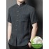 Men’s Xiangyun Silk Shirt – Summer Short Sleeve Mulberry Silk Chinese Style Top