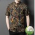 Men’s Mulberry Silk Tang Shirt – Summer Dragon Print Top