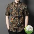 Men’s Mulberry Silk Tang Shirt – Summer Dragon Print Top