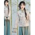 Winter Fleece-Lined Retro Hanfu Set for Women – Tang-Style Top and Wide-Leg Pants