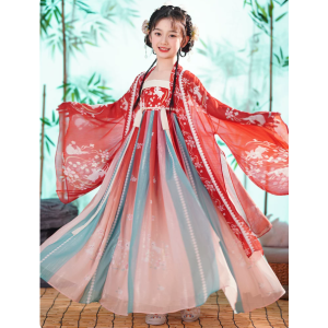 Elegant Girls’ Hanfu Dress Set – Fairy Chinese Style