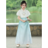 Girls’ Summer Chinese-Style Mamian Skirt Set Girls’ Summer Chinese-Style Mamian Skirt Set