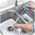 2pcs Sewer Cleaning Brush Kitchen Bathroom Sink Pipe Cleaner Hair Removal Tools Steel Dredge 
