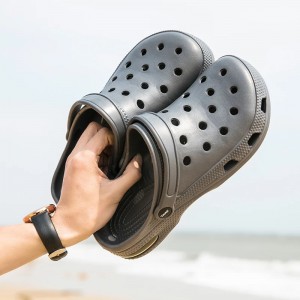 Summer Men's Hole Beach Slippers Outdoor Sports Shoes Air Cushion Non-slip Bottom Sandals