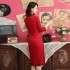 Lace Daily Cheongsam Fashion Mid-length Chinese Style Dress