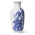 Chinese Blue and White Porcelain Tianshan Tall Vase, 15 Inches, with Laole Pattern