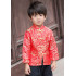 Boy's Chinese Style Red Tang Jacket 2-3 Years Old Spring Festival Costume Dress (XXS (Height 80-90cm))
