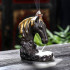 Handmade ceramic backflow incense burner with horse head design, comes with 10 incense cones