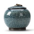 Ceramic Food Storage Jar, Kitchen Jar for Tea, Coffee Beans, Spices - Blue, 124x124x118mm