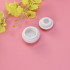 Cream Jars Mini Ceramics Rouge Storage Tank for Creams Toiletries Cosmetic Makeup Body Hand Lotion Shampoo - 4.6X2.7X3.5CM (White)