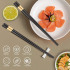 Fiberglass Alloy Chopsticks, 10 Pairs Reusable Non-slip Japanese Chinese Korean Chop Sticks Dishwasher Safe, 9 1/2 inches - Gold