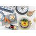 Blue Talavera 26oz Ceramic Cereal Bowls, Set of 4, for Pasta, Salad, Cereal, Soup & Microwave & Dishwasher Safe